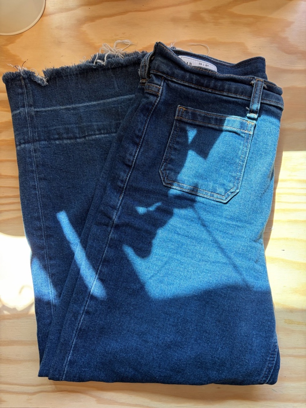GAP Dark Blue High-Rise Ankle Jeans